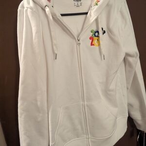 Disney World 2020 White Zip-Up Hoodie